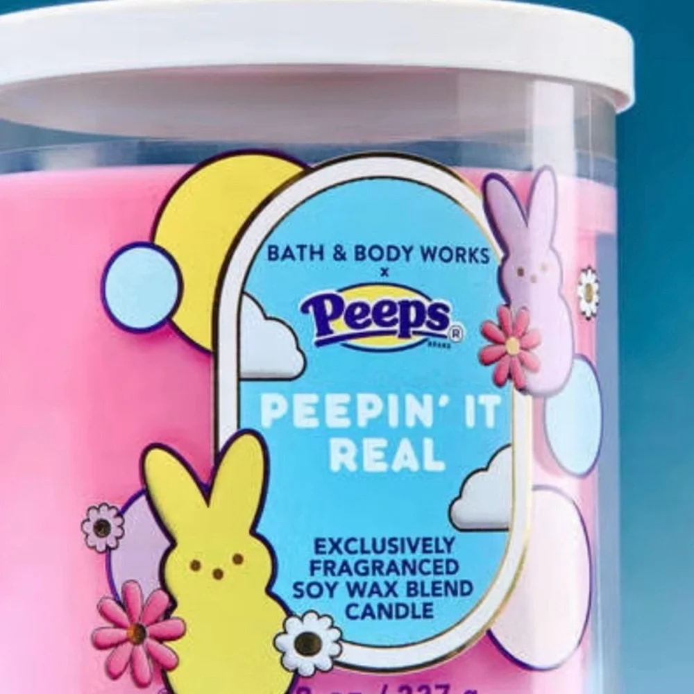 BATH & BODY WORKS PEEPIN’ IT REAL SIGNATURE SINGLE WICK CANDLE - Picture 2 of 4